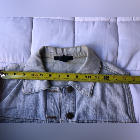 Forever 21 Two Tone Washed Denim Vest Retro Vintage - Picture 10 of 10